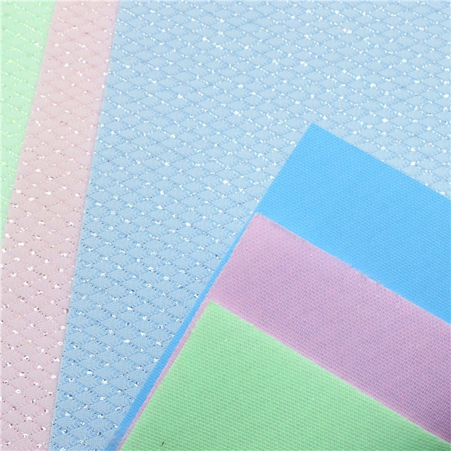 synthetic leather glitter rhombus faux leather