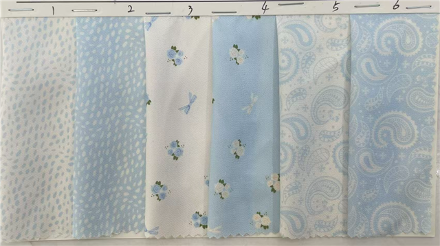 dot flower cashew pattern printed polyester fabric