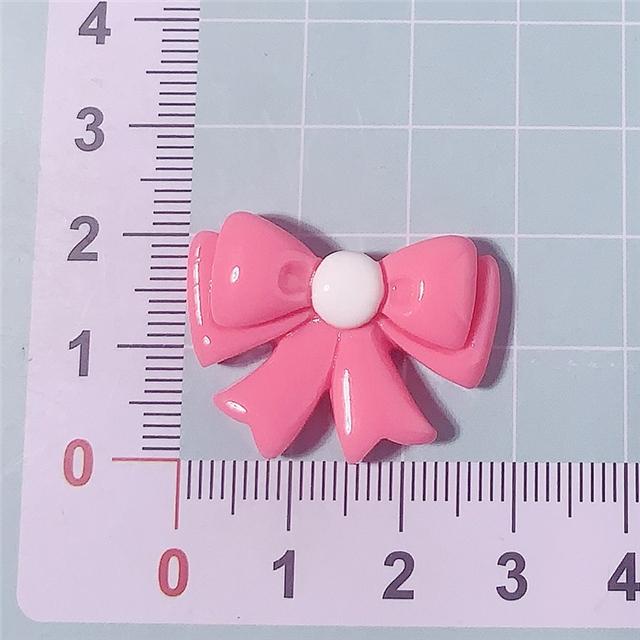 plastic/resin bright surface ribbon bow 3d resin accessories