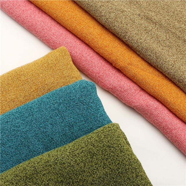polyester solid color imitation linen fabric