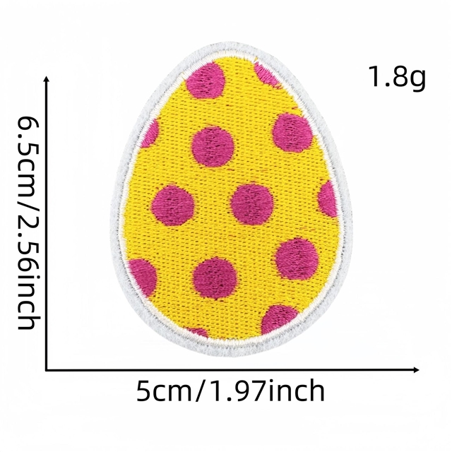 back with glue easter eggs embroidery patch（back with glue）