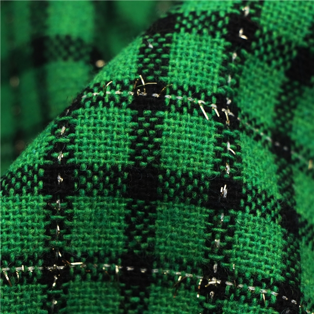 golden thread woolen woven small fragrant fabric