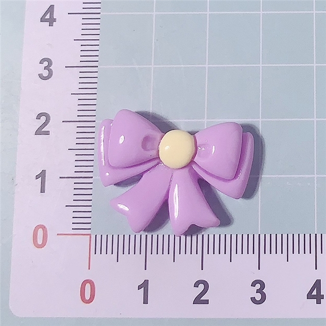 plastic/resin bright surface ribbon bow 3d resin accessories