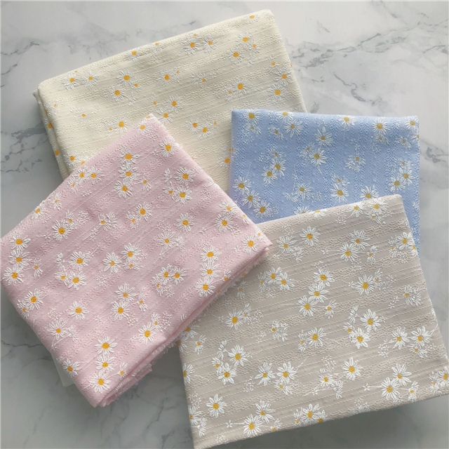 pure cotton offset printing daisy fabric