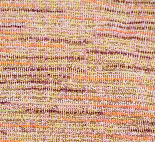 colorful bright silk woven horizontal stripe small fragrant style fabric