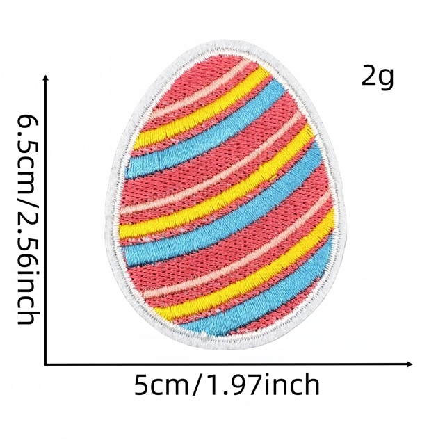back with glue easter eggs embroidery patch（back with glue）