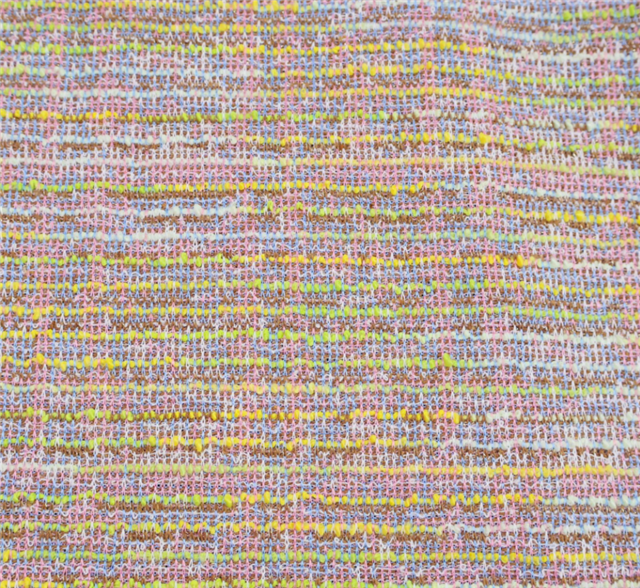 colorful bright silk woven horizontal stripe small fragrant style fabric