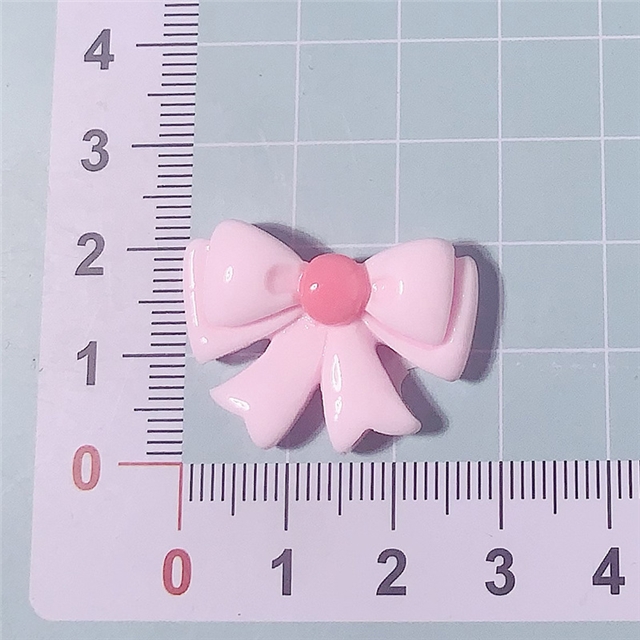 plastic/resin bright surface ribbon bow 3d resin accessories