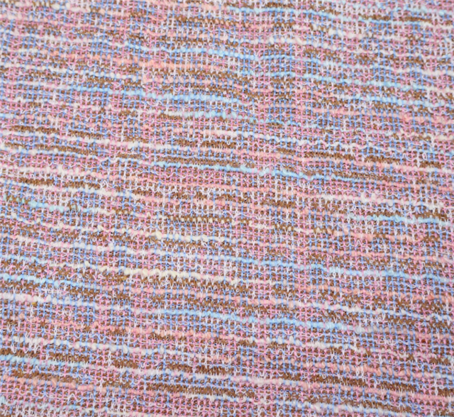 colorful bright silk woven horizontal stripe small fragrant style fabric
