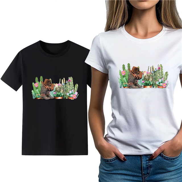 cotton Iron On Transfer Stickers and T-shirts