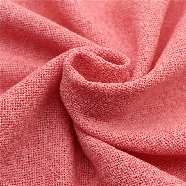 polyester solid color imitation linen fabric