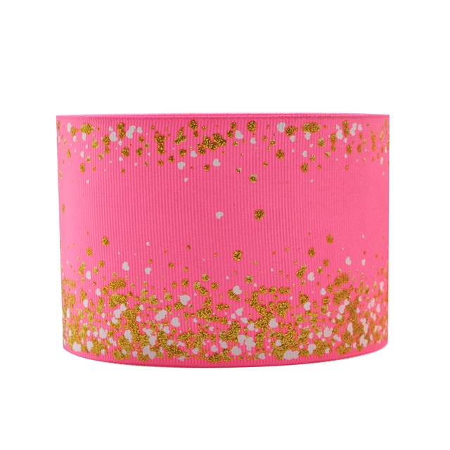 3" glitter grosgrain hot gold glitter ribbon