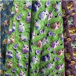 flower cute mouse 5D digital printed polyester fabric