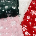 250g polyester hot silver christmas snowflake pv velvet