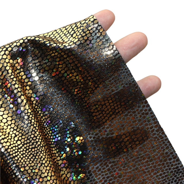 iridescent laser hot stamping irregular dots fabric