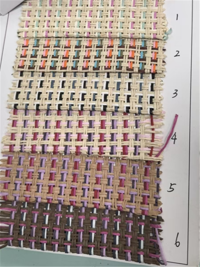 colorful paper grass woven fabric