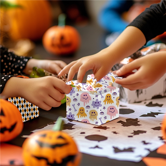 halloween pumpkin skull series gift packaging paper set