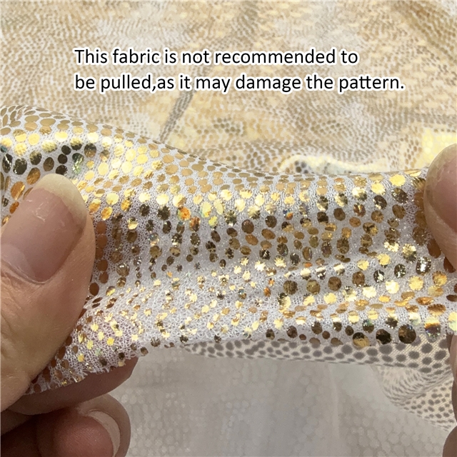 iridescent laser hot stamping irregular dots fabric