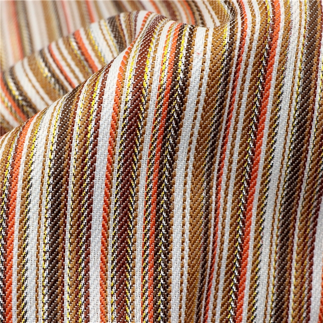 metallic embroidery threads rainbow color striped yarn dyed fabric 