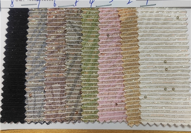 sequins golden striped small fragrant fabric