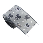 63mm bow flax line edged wired ribbon