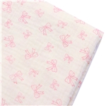 cotton double-layer crepe printed bow fabric