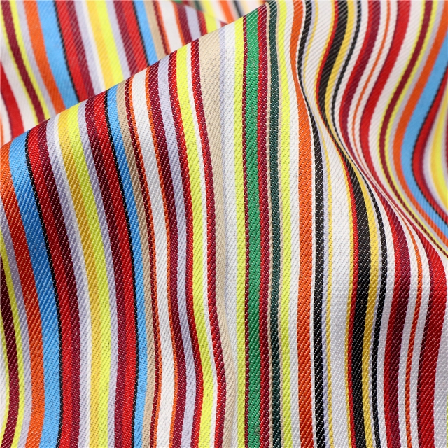metallic embroidery threads rainbow color striped yarn dyed fabric 