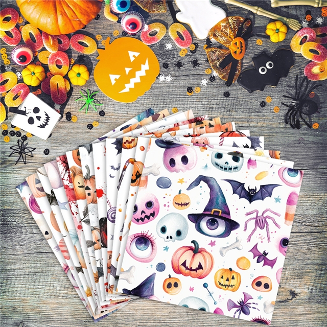 halloween pumpkin skull series gift packaging paper set