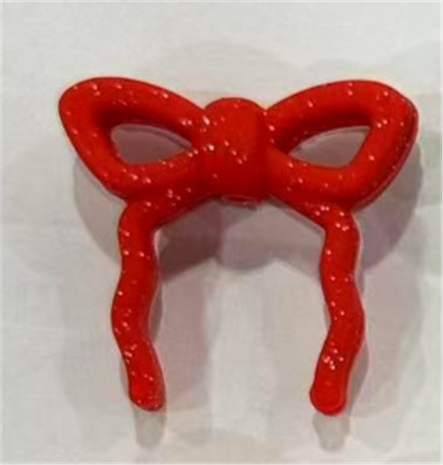 silicone glitter bow silicone bead
