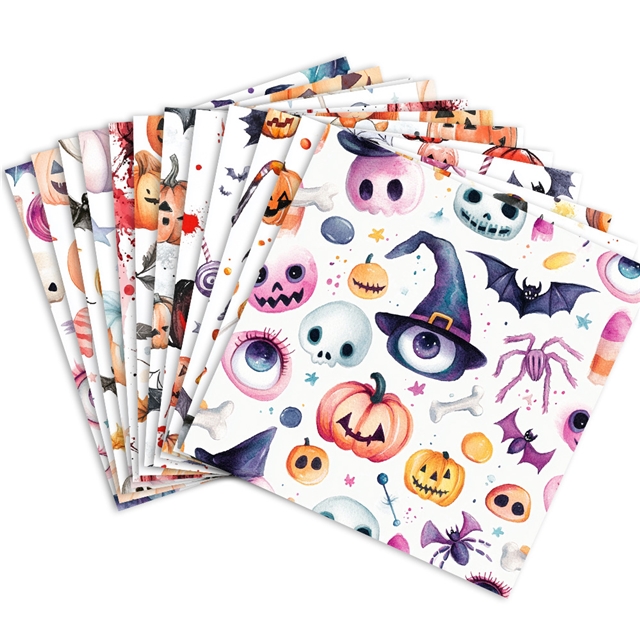 halloween pumpkin skull series gift packaging paper set