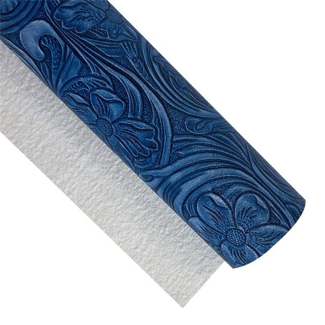 synthetic leather matte bump texture flower  faux leather