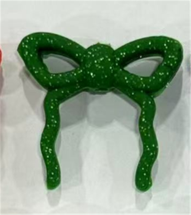 silicone glitter bow silicone bead
