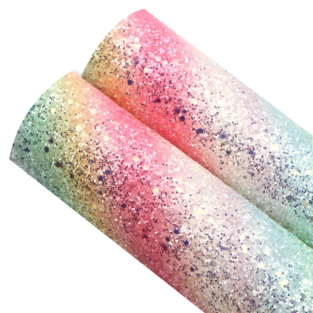 synthetic leather chunky glitter big small sequins mixed faux leather