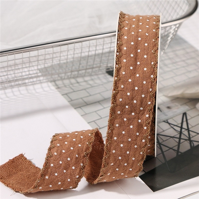 polyester dot diamond grid cotton and linen hook edge strap