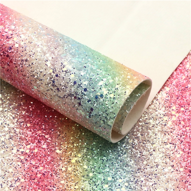 synthetic leather chunky glitter big small sequins mixed faux leather