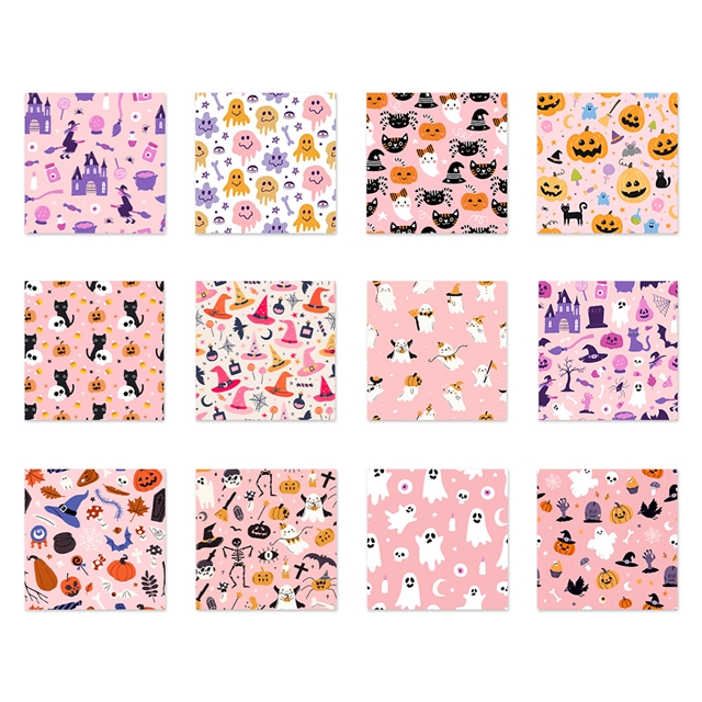 halloween pumpkin skull series gift packaging paper set