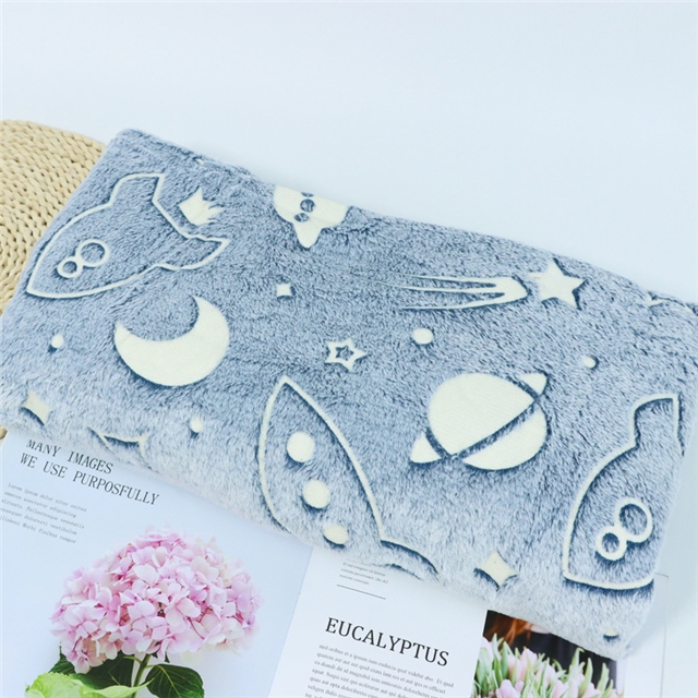 cartoon printed luminous flannel fabric