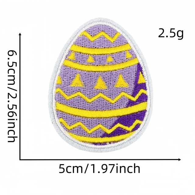 back with glue easter eggs embroidery patch（back with glue）