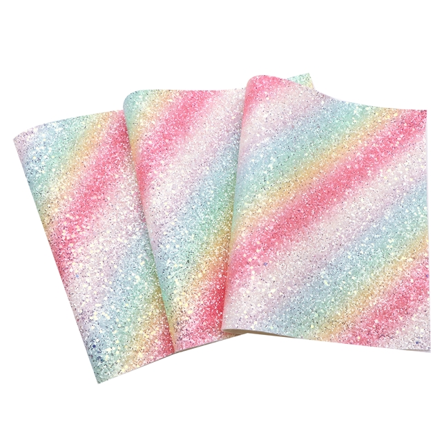 synthetic leather chunky glitter big small sequins mixed faux leather