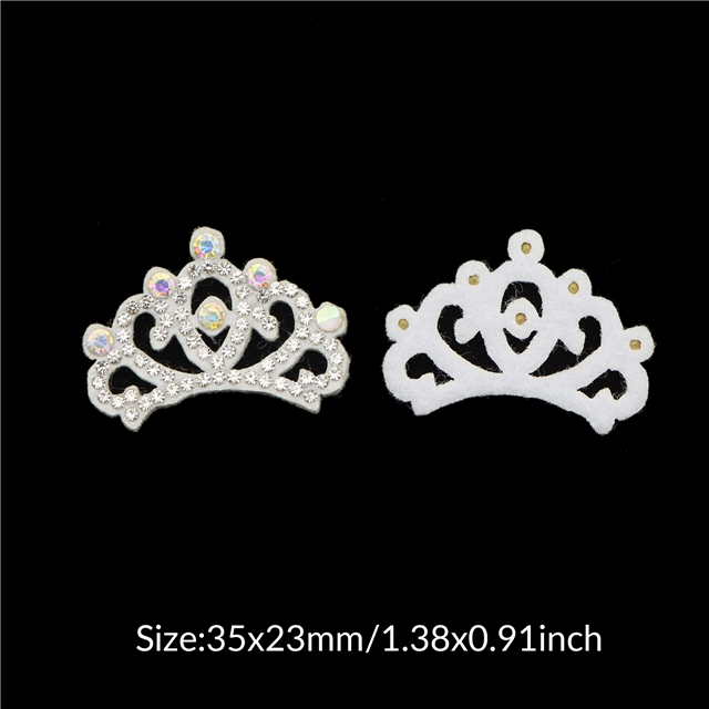 non woven fabric+rhinestone crown rhinestone non woven accessories
