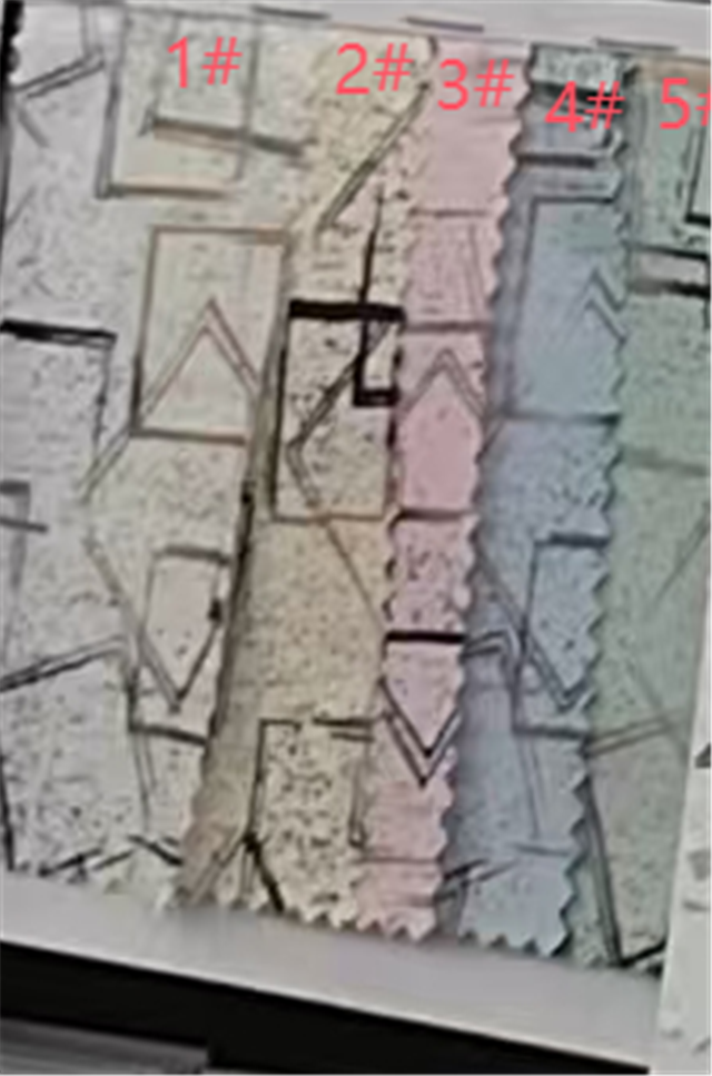 hot stamping geometric pattern polyester fabric