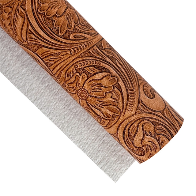 synthetic leather matte bump texture flower  faux leather