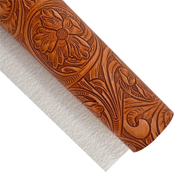 synthetic leather matte bump texture flower  faux leather