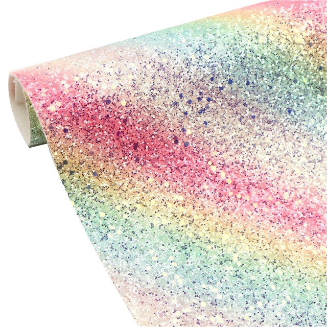 synthetic leather chunky glitter big small sequins mixed faux leather