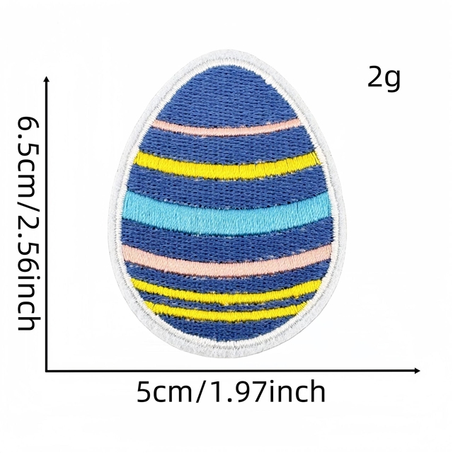back with glue easter eggs embroidery patch（back with glue）