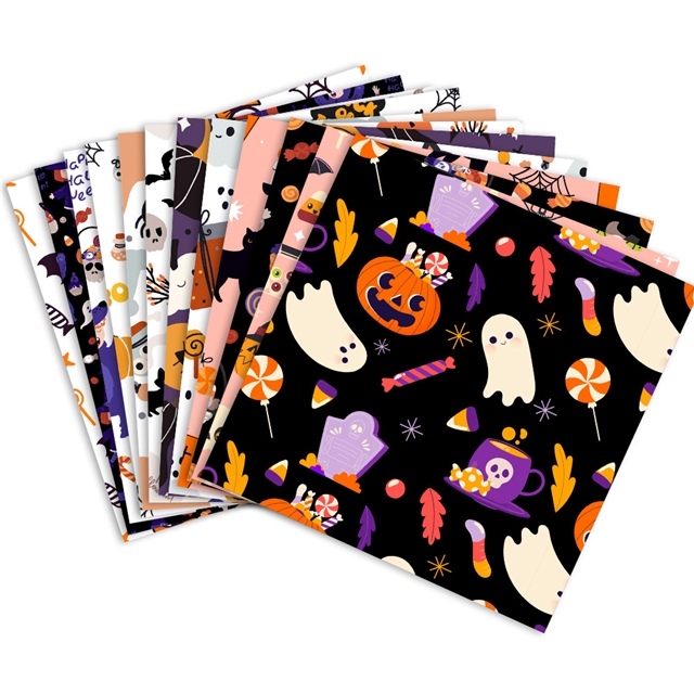 halloween pumpkin skull series gift packaging paper set