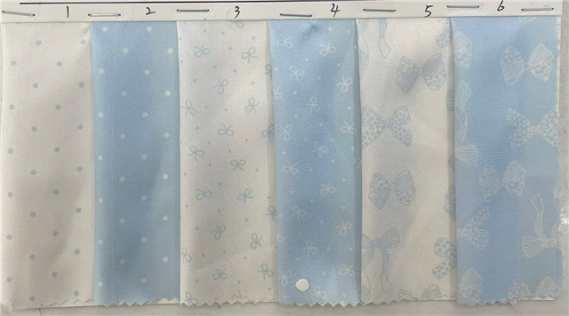 dot bow printed polyester fabric