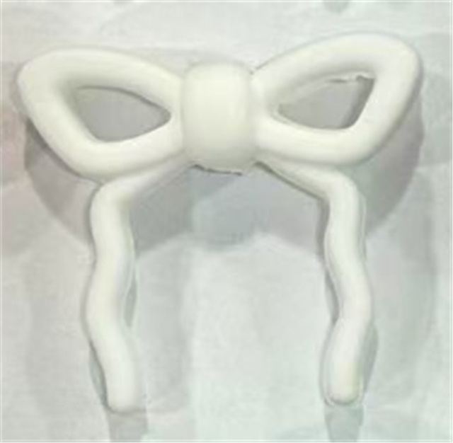 silicone glitter bow silicone bead