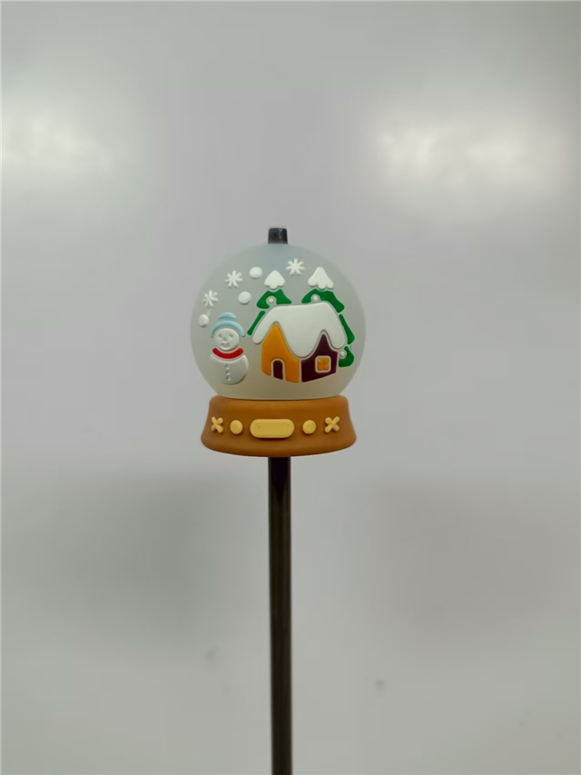 silicone three-dimensional christmas crystal ball silicone bead