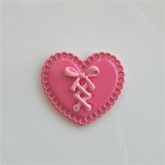 acrylic/resin bow shaped love pentagram acrylic accessory